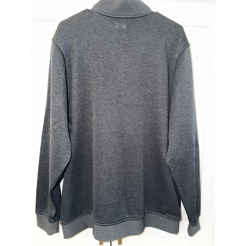 Under Armour ColdGear Mens XXL Gray Heather Loose Fit Quarter Zip Pullover